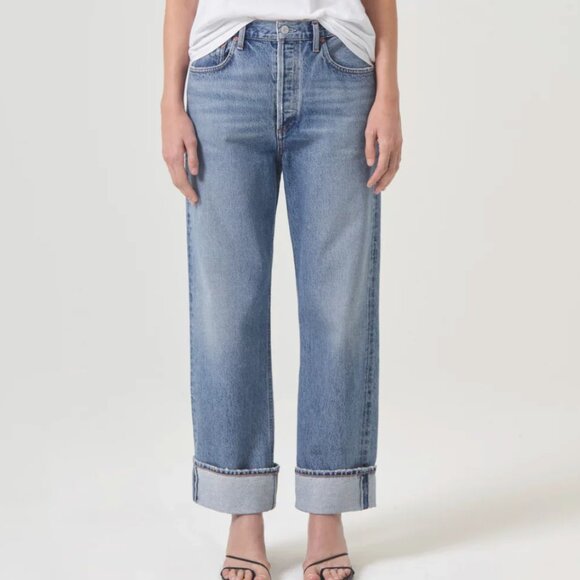 Agolde Fran Low Slung Straight Jeans (34) - Picture 14 of 15